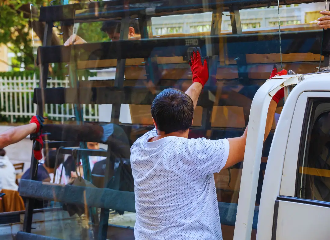 Remplacement de vitrine magasin Brindas
